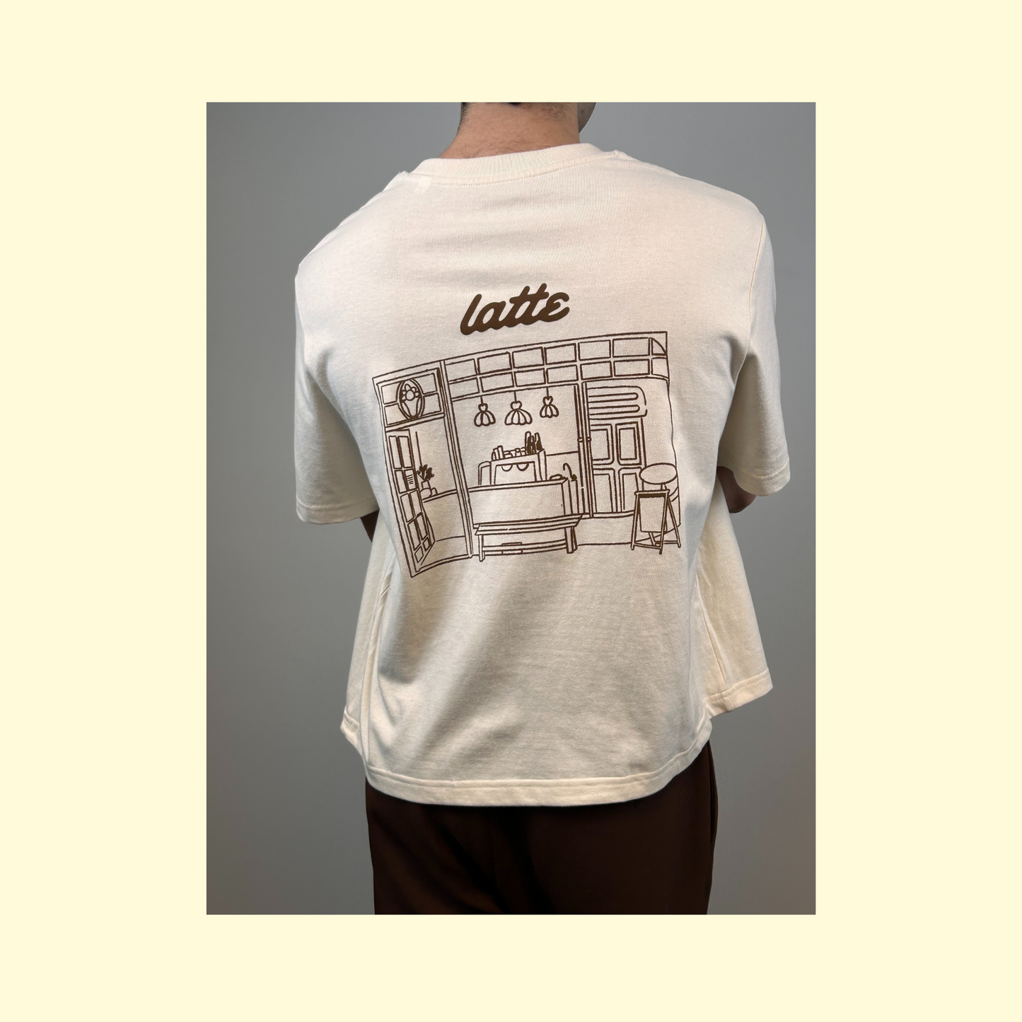 T-shirt à manches courtes devanture Latte