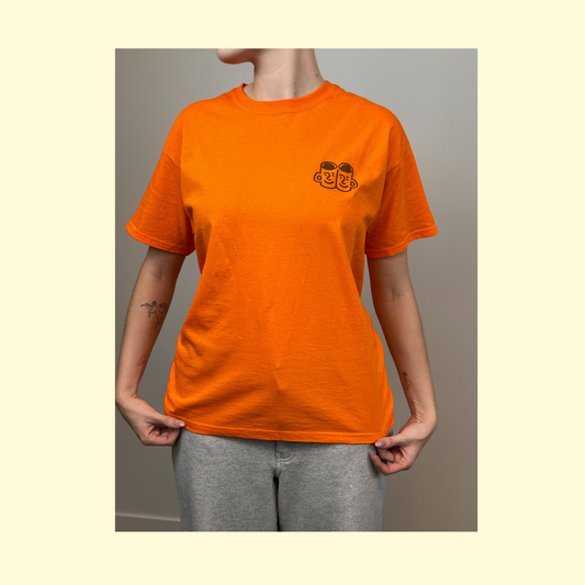 T-shirt à manches courtes orange logo LATTE